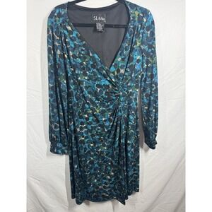 SL Fashions long-sleeved midi wrap dress Size 16